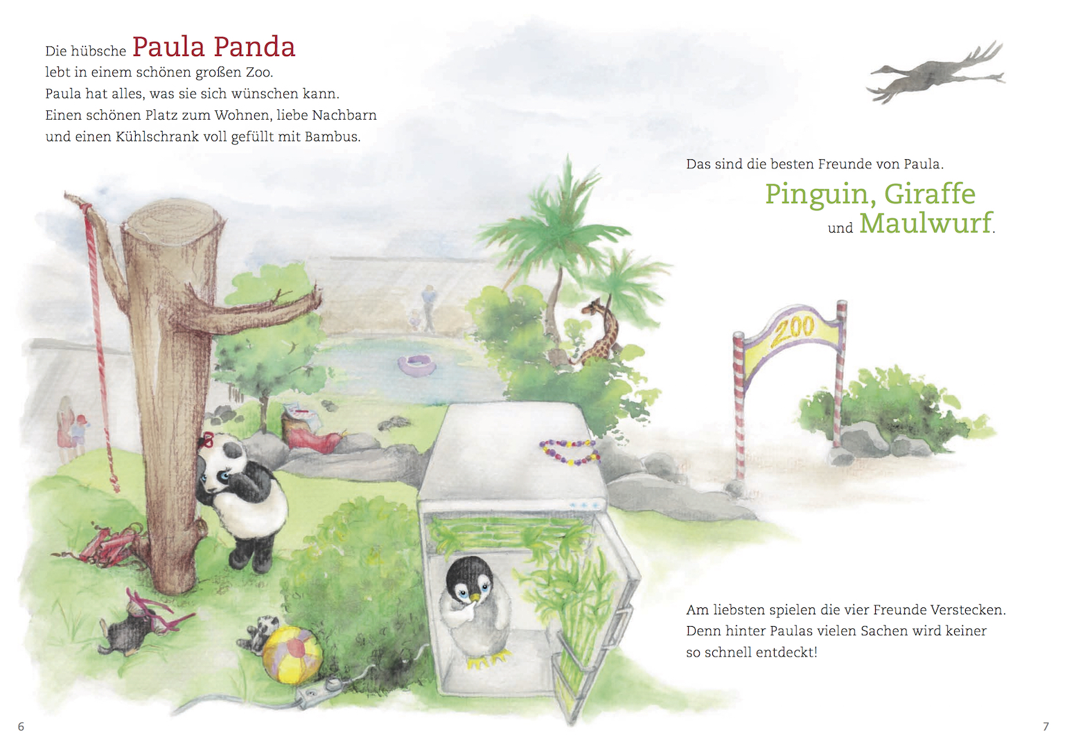 Paula Panda - Der Bambus-Zauberstab - Seite 6 & 7 - ©PaulaPanda.org